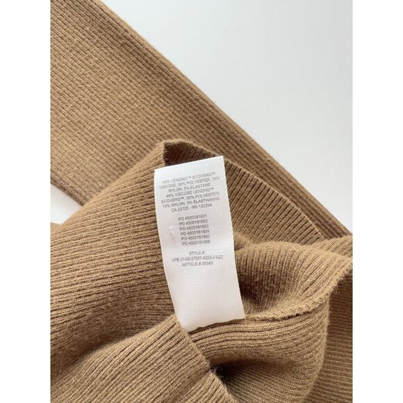 Aritzia WILFRED FREE Olive Cut-Out Rib Knit Long Sleeve Bodycon Dress, Size S - Picture 11 of 16